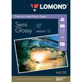 Фотобумага Lomond Полуглянцевая, микропористая, А4, 265 г/ м2, 20л, для струйной (1106301)
