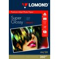 Фотобумага Lomond Суперглянцевая, ярко-белая, микропористая, А4, 260 г/ м2, 20 л, для струйной (1103101)