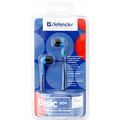 Наушники-вкладыши Defender Basic-604 mini jack 3.5 mm, черный/ синий (63608)