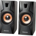 Акустическая система Defender Aurora S8 2.0 8W, mini Jack 3.5 мм, черный/ оранжевый (65408)