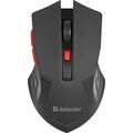 Мышь Defender Accura MM-275 беспроводная, черный/ красный, Радио USB,  оптическая (52276)