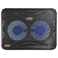 Подставка для ноутбука Buro BU-LCP156-B214 5.6"358x270x21мм 1xUSB 2x 140ммFAN 597г металлическая сетка, пластик черный