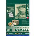 Бумага для этикеток Lomond самоклеящаяся, универсальная, 65 делений, А4, 70 г/ м2, 50 л (2100215) для струйной и лазерной печати.