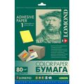 Бумага для этикеток Lomond самоклеящаяся, жёлтая, не деленная, А4, 80 г/ м2, 50 л (2130005) для струйной и лазерной печати.