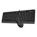Комплект (клавиатура +мышь) A4Tech Fstyler F1010 проводной, мультимедийный, USB, черный/ серый (F1010 GREY)