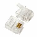 Коннектор RJ-11 6P4C телефонный Gembird (MP-6p4c/ 5) упаковка 100 шт