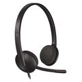 Наушники накладные Logitech H340 с микрофоном, для офиса, USB,  черный (981-000475)