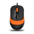 Мышь A4Tech Fstyler FM10 оптическая, проводная, USB, офисная, черный/ оранжевый (FM10 ORANGE)