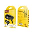 Гарнитура HOCO M34 honor music с микрофоном, mini jack 3.5 mm, черный (M34)