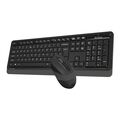 Комплект (клавиатура +мышь) A4Tech Fstyler FG1010 беспроводной, мультимедийный, USB, черный/ серый (FG1010 GREY)