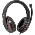 Наушники полноразмерные Defender Warhead G-160 с микрофоном, игровые, 2 x mini jack 3.5 mm, черный/ красный  (64113)