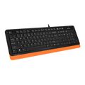 Клавиатура A4Tech Fstyler FK10, проводная, мультимедийная, USB, черный/ оранжевый (FK10 ORANGE)