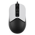 Мышь A4Tech FM12S Panda оптическая, проводная, USB, офисная, бело-черная (FM12)