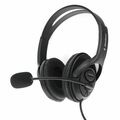 Гарнитура полноразмерная Gembird MHS-786 с микрофоном, для офиса, mini jack 3.5 mm, черный (MHS-786)