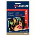 Фотобумага Lomond Premium Super Glossy Bright Photo Paper, односторонняя, суперглянцевая, А6, (148x105 мм 260 гр/ м2, 20л (1103102) для струйной печати
