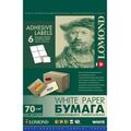 Бумага для этикеток Lomond самоклеящаяся, универсальная, 6 делений, А4, 70 г/ м2, 50 л (2100035) для струйной и лазерной печати.