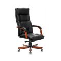 Кресло руководителя Бюрократ T-9927WALNUT черный кожа крестовина дерево