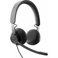 Проводная гарнитура Logitech Headset Zone Wired с микрофоном, накладные, USB Type-C. черный (981-000870)