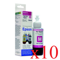 Чернила EPSON Упаковка 10 шт. L800/ L100/ L210/ L300/ L550 Magenta, Dye, 100 мл. Revcol