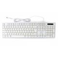 Клавиатура Gembird KB-8355U, проводная, классическая, USB, белый, кабель 1,8 м (KB-8355U)
