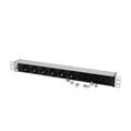 Блок розеток 10", 1U, в стойку, 6xSchuko/ 5xC13, 220V, 10А, металлический корпус (R-10-6S-5C13-I-440-Z)