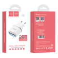 Сетевое зарядное устройство HOCO C12 (2xUSB, 2.4А+Белый)
