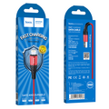 Кабель USB HOCO X38a Cool Charging (Lightning, 1м, плетеный, Красный)