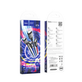 Кабель USB HOCO X76 4-in-1 Super (TypeC/ LightningX2/ MicroUSB, 1м, плетеный, Разноцветный)