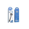 Кабель USB HOCO X47 3-in-1 (Type-C/ Lightning/ MicroUSB, 1м, плетеный, Черный)