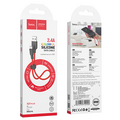Кабель USB HOCO X21m Plus (MicroUSB, 0.25м, силиконовый, Красный)