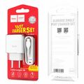 Сетевое зарядное устройство HOCO C72A Glorious (1xUSB, 2.1A+micro-USB.Белый)