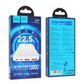 Внешний аккумулятор HOCO J101 Astute 10000mAh, USB 2A x2, USB 18W x1, Type-C PD20 x1, QC3.0, индикатор заряда, пластик, белый