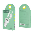 Автомобильное зарядное устройство HOCO Z2A (2xUSB, 2.4А+micro-USB.Белый)