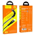 Кабель USB HOCO U105m Treasure (MicroUSB, 1.2м, пластик плоский, Черный)