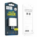Сетевое зарядное устройство HOCO C73 Glorious (2xUSB, 2.4А+Белый)