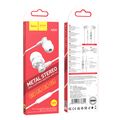 Проводные наушники HOCO M98 Delighted, jack 3.5 mm, микрофон, серебристый (6931474778321)