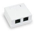 Розетка компьютерная RJ-45 CAT5e, внешняя, двойная, Suprlan (10-0309)