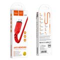 Кабель USB HOCO X59m Victory (MicroUSB, 1м, плетеный, Красный)