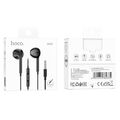 Проводные наушники HOCO M101 Crystal, jack 3.5 mm, микрофон, вкладыши, черный (6931474782335)