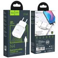 СЗУ HOCO N4 Aspiring (2xUSB, 2.4А, белый) + кабель micro-USB