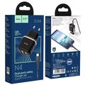 СЗУ HOCO N4 Aspiring (2xUSB, 2.4А, черный) + кабель Type-C