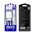 СЗУ HOCO C81A Asombroso (1xUSB, 2.1A, белый) + кабель Lightning