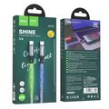 Кабель Type-C HOCO U112 Shine (Type-C, 1м, плетеный, серый)