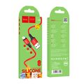 Кабель USB HOCO X86i Spear (Lightning, 1м, силиконовый, Красный)