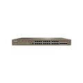 Управляемый PoE-коммутатор 28 порта: Tenda TEG5328P-24-410W (24х1Гбит/ с,4хSFP,24хPoE,PoE‑бюджет 370 Вт) 3 уровня