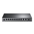 Неуправляемый POE-коммутатор 11 портов TP-Link TL-SL1311MP ( 8x100Мбит/ с 2x1Гбит/ с, 1xSFP, 8xPOE, PoE‑бюджет 124 Вт) корпус - металл