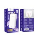 Внешний аккумулятор 50000mAh HOCO J111D Smart, USB x2, Type-C x1 PD30W, QC3.0, белый