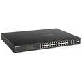 Управляемый PoE-коммутатор 26 портов D-Link DGS-1100-26MPPV2 (24х1Гбит/ с, 2хRJ45/ SFP, 24хPoE, PoE‑бюджет 525 Вт) 2 уровня