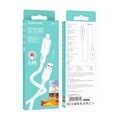 Кабель USB Borofone BX94 Crystal (Lightning, 1м, силиконовый, белый)