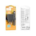 СЗУ HOCO CS14A Ocean (1xUSB, 1xType-C, 3А PD20W, черный) + кабель Lightning